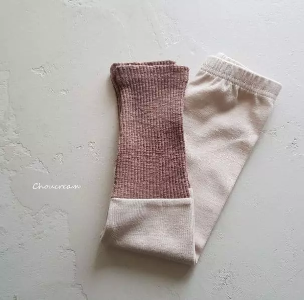 Choucream - Korean Baby Fashion - #babywear - Bebe Rib Color Leggings - 8