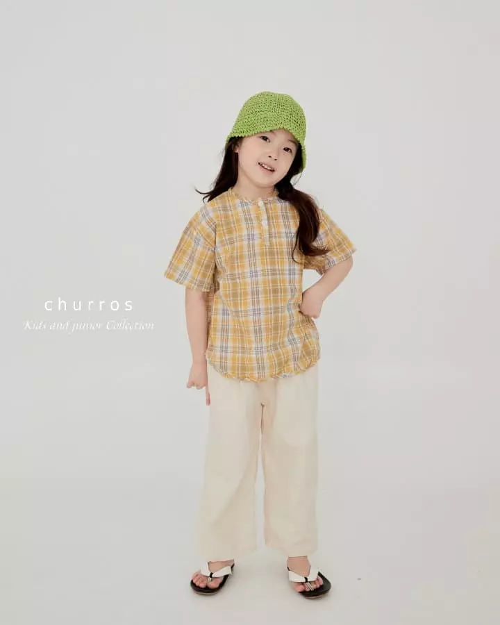Churros - Korean Children Fashion - #designkidswear - Bice Check Shirt - 4