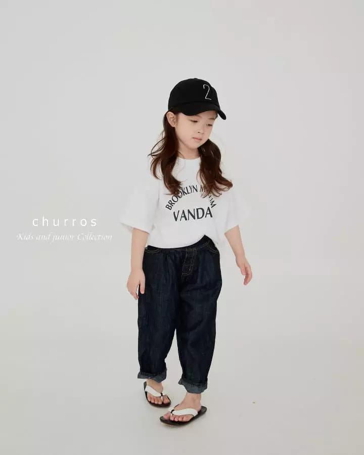 Churros - Korean Children Fashion - #fashionkids - Linen Denim Unbal Pants - 9