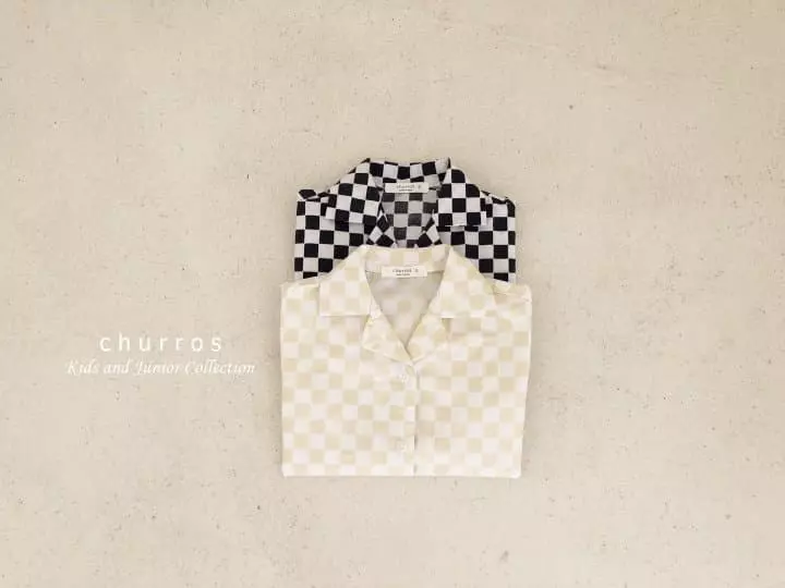 Churros - Korean Children Fashion - #kidzfashiontrend - Check Summer Shirt