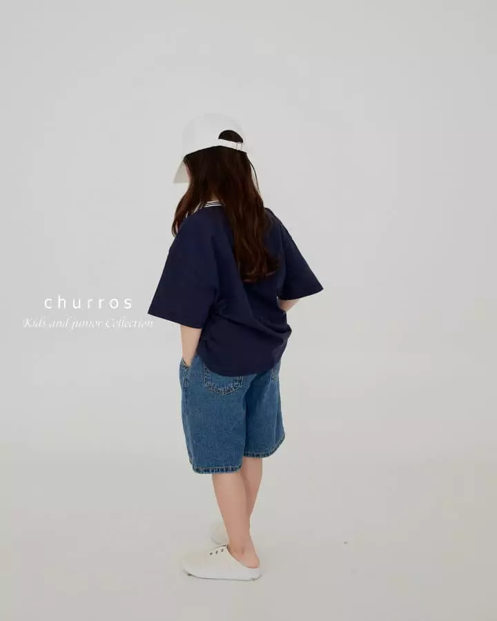 Churros - Korean Children Fashion - #kidzfashiontrend - V Neck Patch Tee - 6