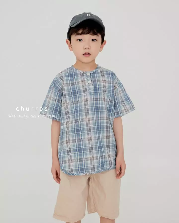 Churros - Korean Children Fashion - #magicofchildhood - Bice Check Shirt - 11