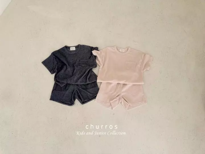 Churros - Korean Children Fashion - #magicofchildhood - Easy Look Rib Top Bottom Set - 7