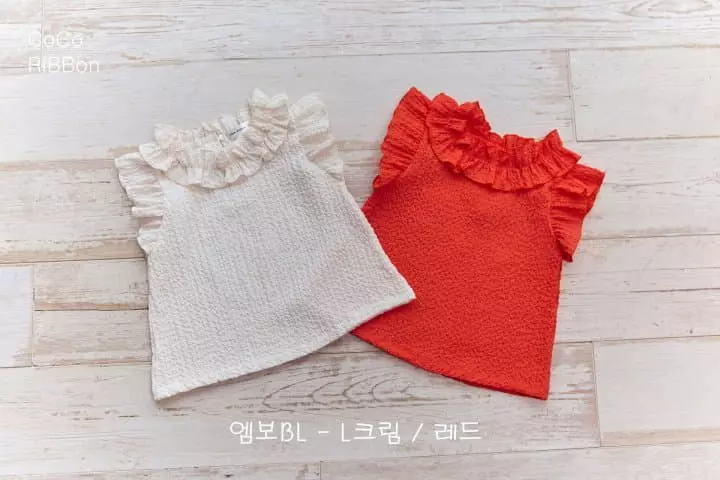 Coco Ribbon - Korean Children Fashion - #designkidswear - Embo Blouse - 10