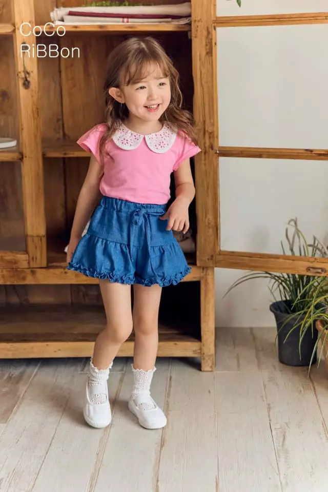 Coco Ribbon - Korean Children Fashion - #fashionkids - Collar Tee - 6