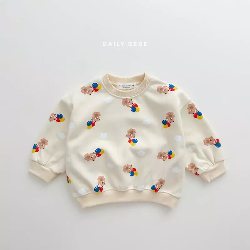 Daily Bebe - Korean Children Fashion - #childofig - Balloon Bear Rabbit Top Bottom Set - 2