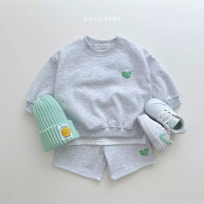 Daily Bebe - Korean Children Fashion - #designkidswear - Heart Embroidery Shorts Top Bottom SET - 3