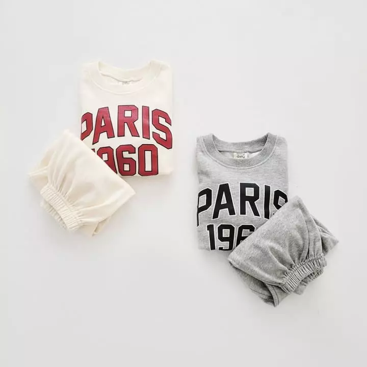 Daily Daily - Korean Children Fashion - #Kfashion4kids - Parisien Top Bottom Set - 8