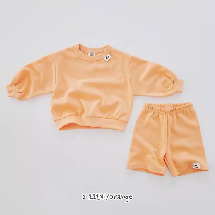 Daily Daily - Korean Children Fashion - #Kfashion4kids - Smile Label Top Bottom Set - 3