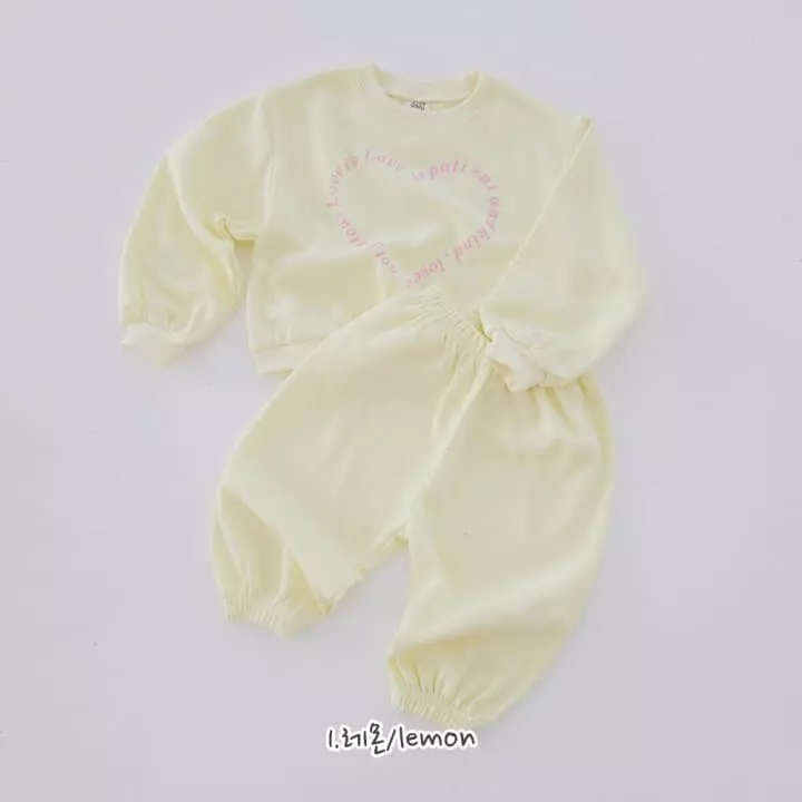 Daily Daily - Korean Children Fashion - #Kfashion4kids - Herat Cong Top Bottom Set - 2