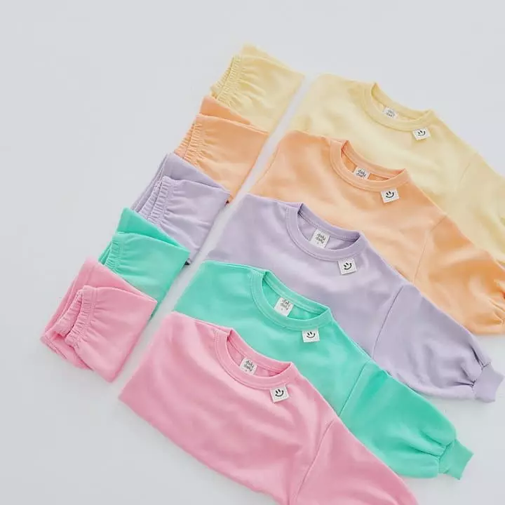 Daily Daily - Korean Children Fashion - #childofig - Smile Label Top Bottom Set - 11