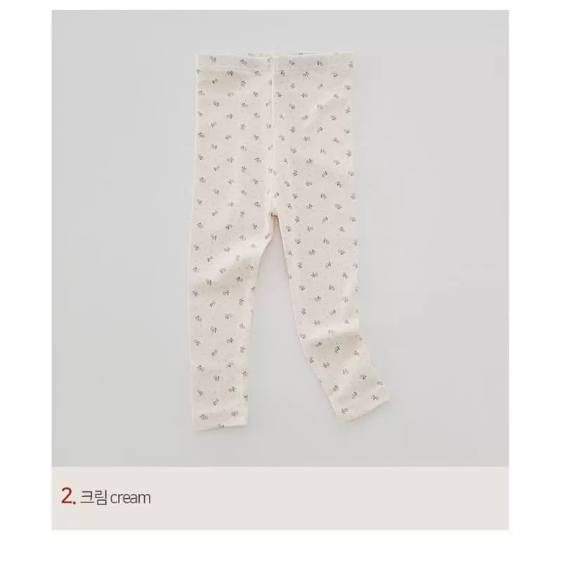 Daily Daily - Korean Children Fashion - #childofig - Floral Leggings - 2