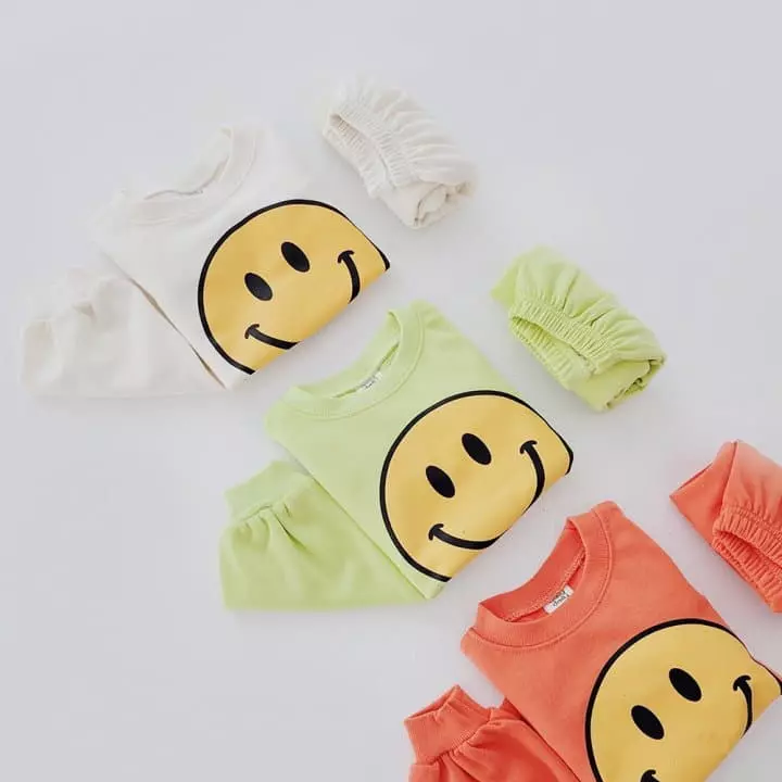 Daily Daily - Korean Children Fashion - #designkidswear - Big Happy Top Bottom Set - 8