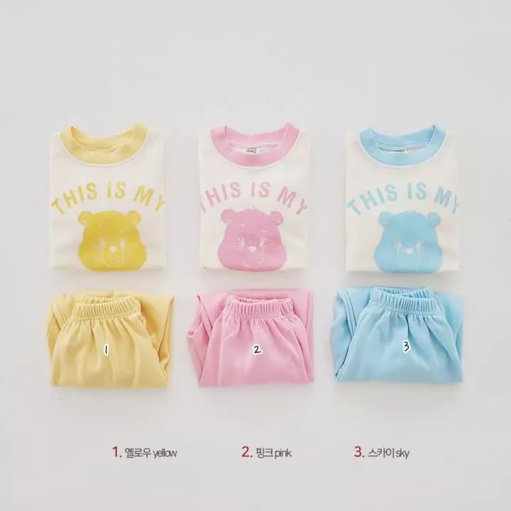 Daily Daily - Korean Children Fashion - #designkidswear - Heart Bear Top Bottom Set