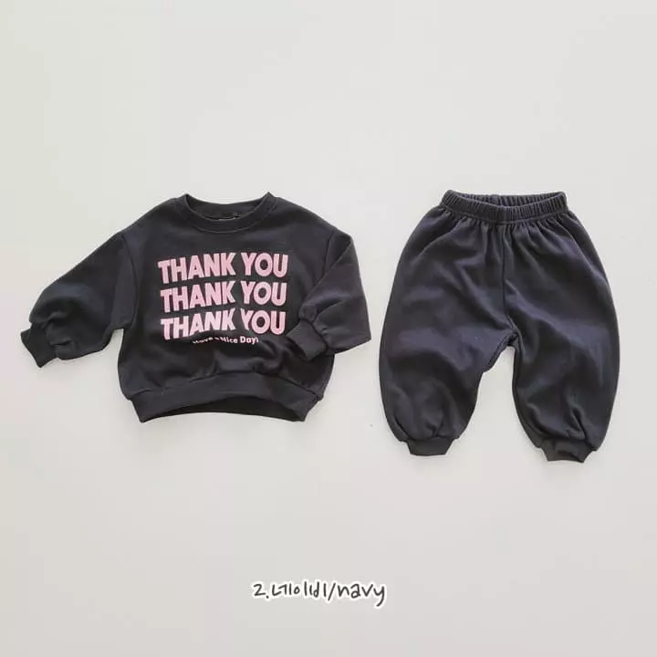 Daily Daily - Korean Children Fashion - #designkidswear - Thank You Top Bottom Set - 4