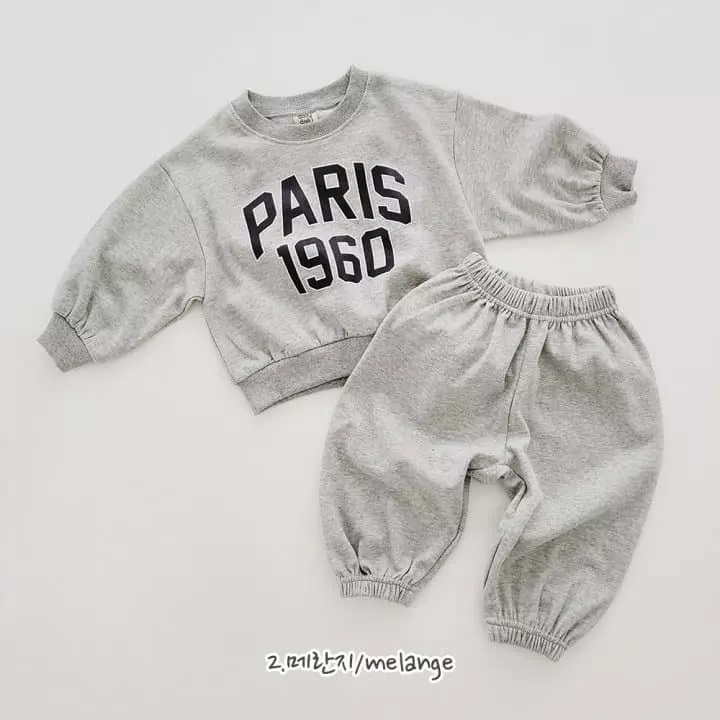 Daily Daily - Korean Children Fashion - #discoveringself - Parisien Top Bottom Set - 3