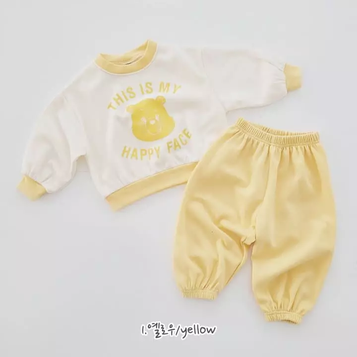 Daily Daily - Korean Children Fashion - #discoveringself - Heart Bear Top Bottom Set - 2