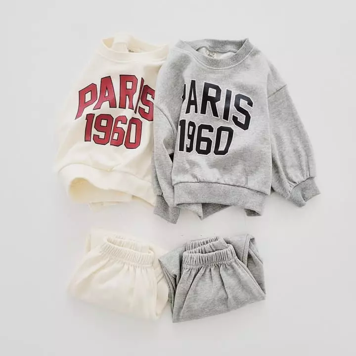 Daily Daily - Korean Children Fashion - #discoveringself - Parisien Top Bottom Set - 4