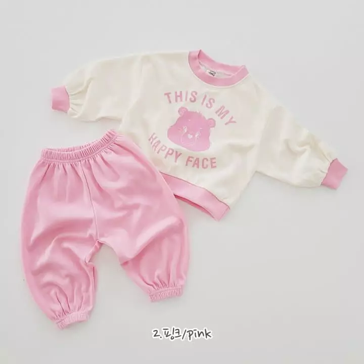 Daily Daily - Korean Children Fashion - #fashionkids - Heart Bear Top Bottom Set - 3