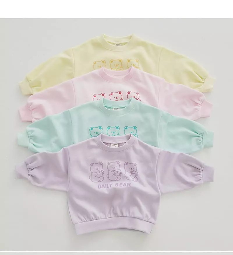 Daily Daily - Korean Children Fashion - #kidsshorts - Daily Bear Leggings Top Bottom Set - 3