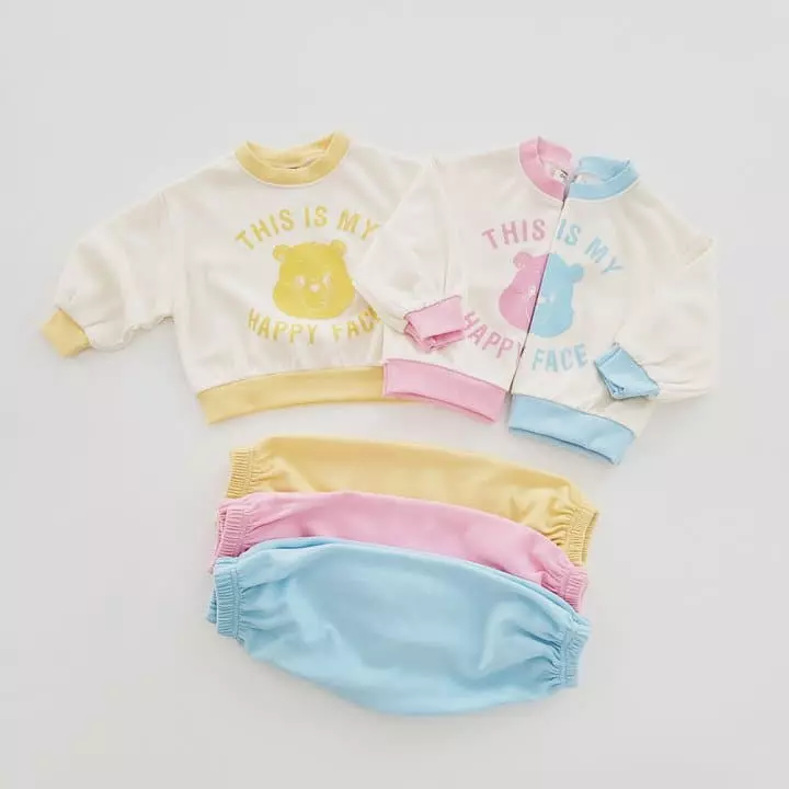 Daily Daily - Korean Children Fashion - #kidsstore - Heart Bear Top Bottom Set - 5