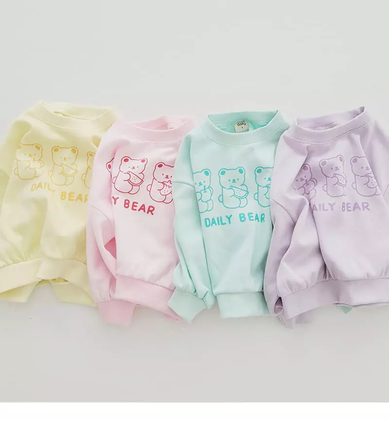 Daily Daily - Korean Children Fashion - #kidsshorts - Daily Bear Leggings Top Bottom Set - 4