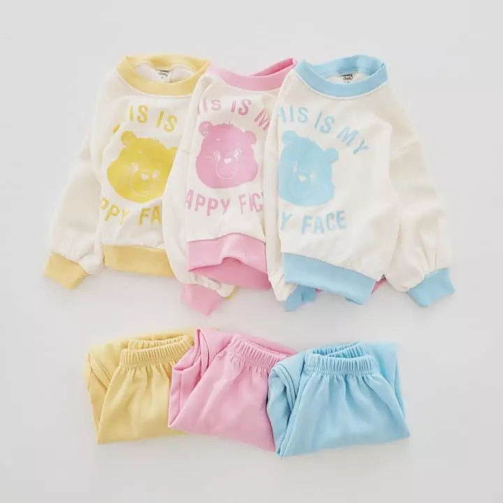 Daily Daily - Korean Children Fashion - #kidzfashiontrend - Heart Bear Top Bottom Set - 6