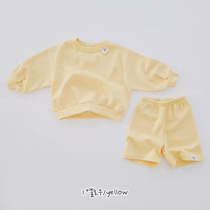 Daily Daily - Korean Children Fashion - #kidzfashiontrend - Smile Label Top Bottom Set - 2