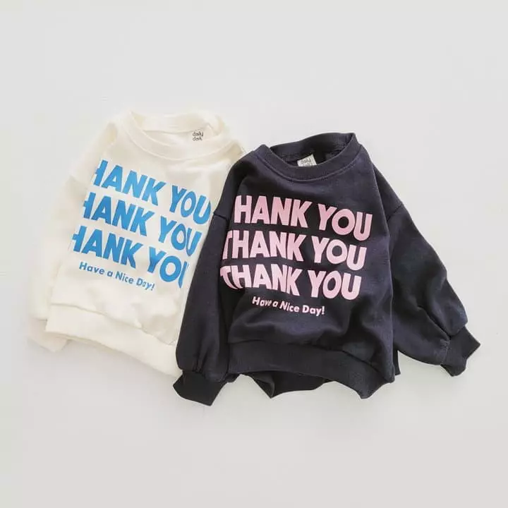 Daily Daily - Korean Children Fashion - #littlefashionista - Thank You Top Bottom Set - 10