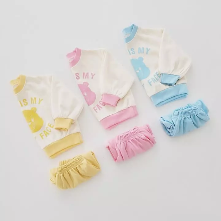 Daily Daily - Korean Children Fashion - #littlefashionista - Heart Bear Top Bottom Set - 8