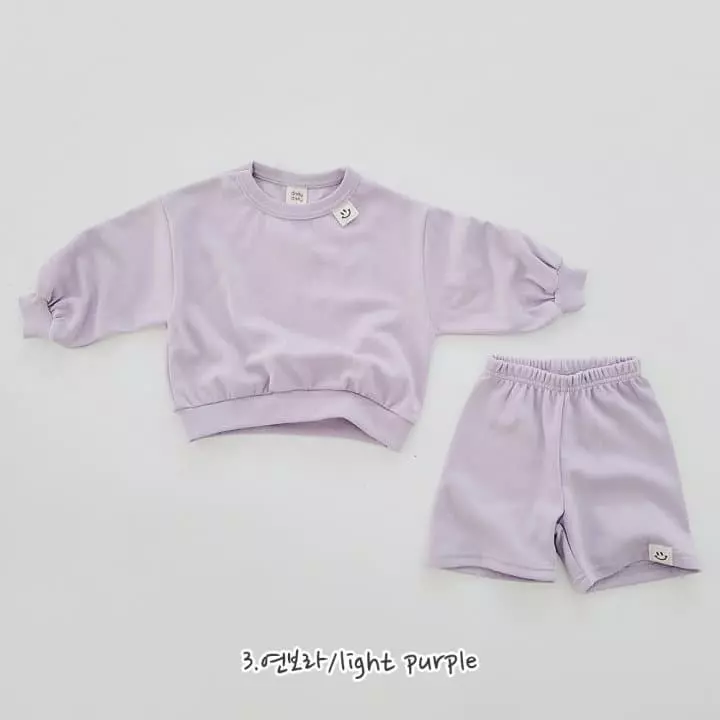 Daily Daily - Korean Children Fashion - #Kfashion4kids - Smile Label Top Bottom Set - 4