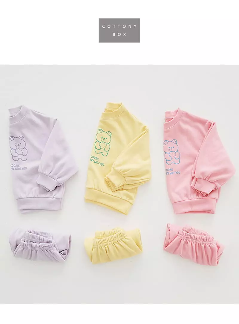 Daily Daily - Korean Children Fashion - #magicofchildhood - Cookie Bear Top Bottom Set - 10