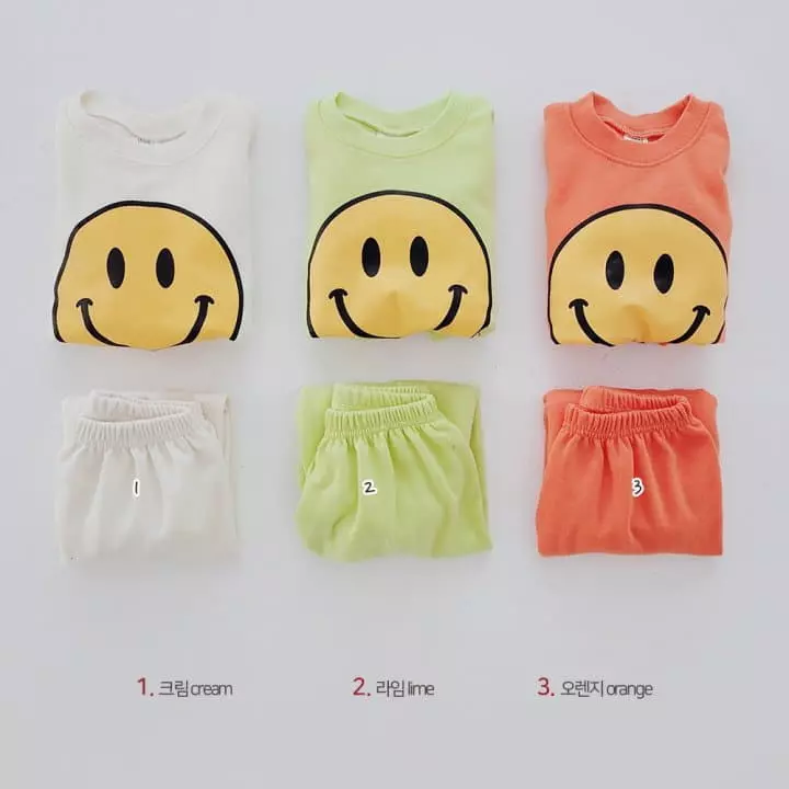 Daily Daily - Korean Children Fashion - #minifashionista - Big Happy Top Bottom Set