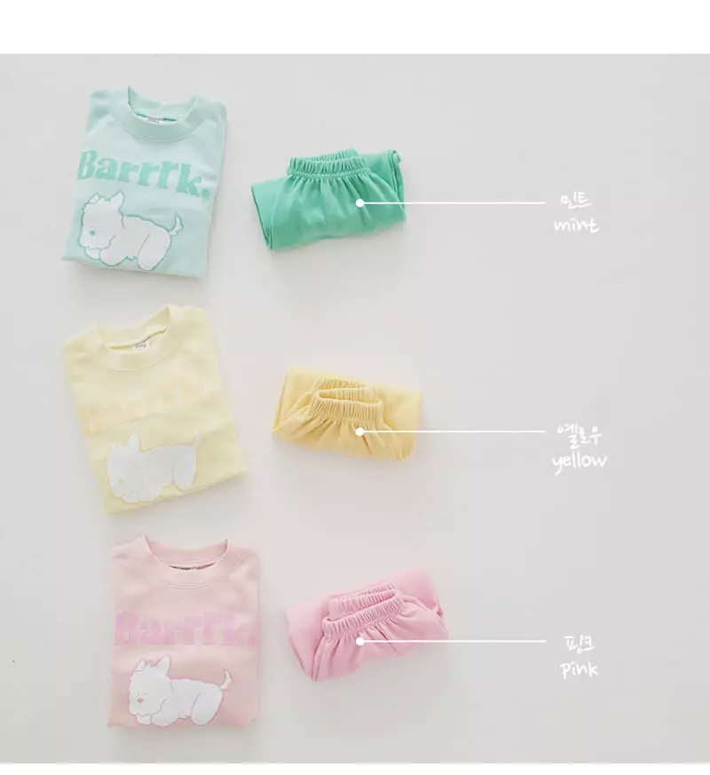Daily Daily - Korean Children Fashion - #minifashionista - Puppy Top Bottom Set - 8