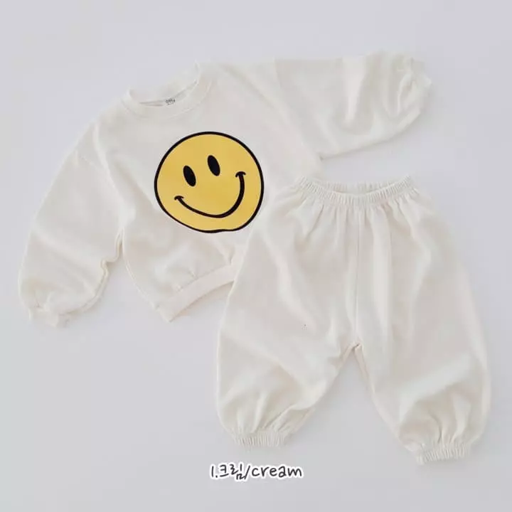 Daily Daily - Korean Children Fashion - #prettylittlegirls - Big Happy Top Bottom Set - 2