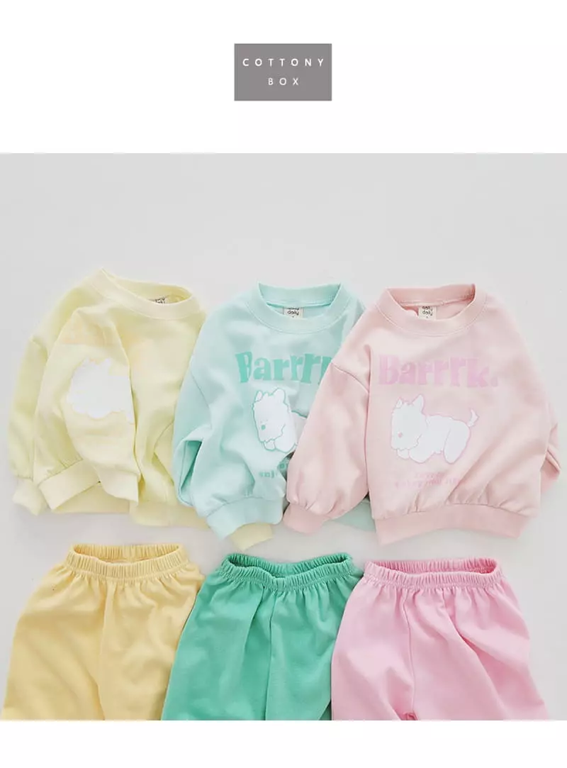 Daily Daily - Korean Children Fashion - #todddlerfashion - Puppy Top Bottom Set - 10