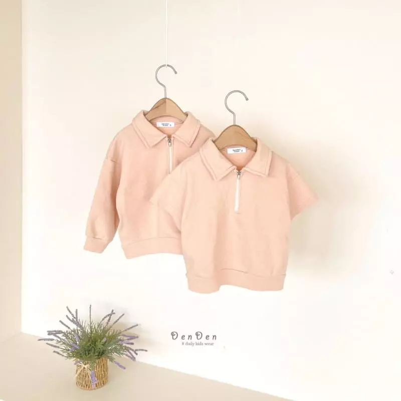 Denden - Korean Children Fashion - #kidsshorts - Blan Zip-up Tee Long Sleeves - 2
