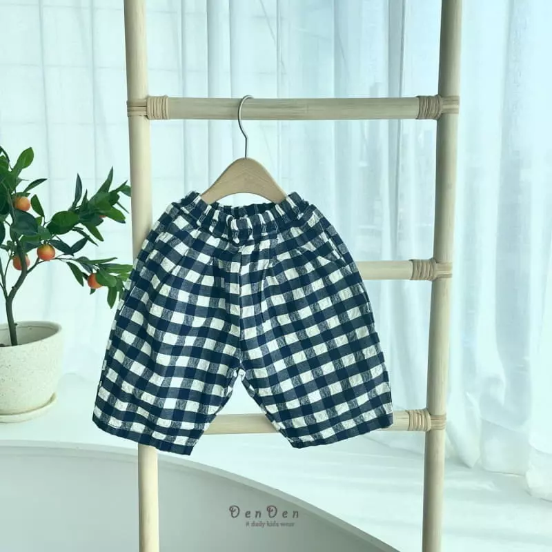 Denden - Korean Children Fashion - #kidzfashiontrend - Pintuck Check Pants