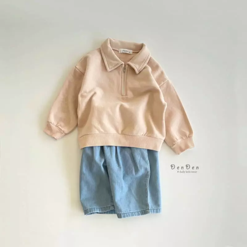 Denden - Korean Children Fashion - #littlefashionista - Blan Zip-up Tee Long Sleeves - 6