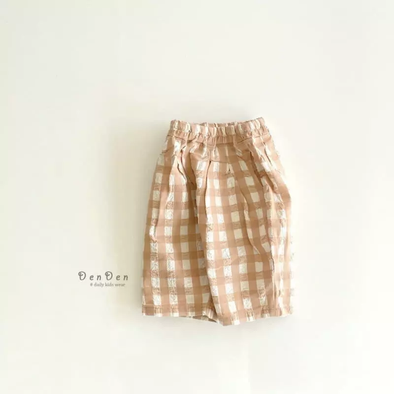 Denden - Korean Children Fashion - #littlefashionista - Pintuck Check Pants - 4