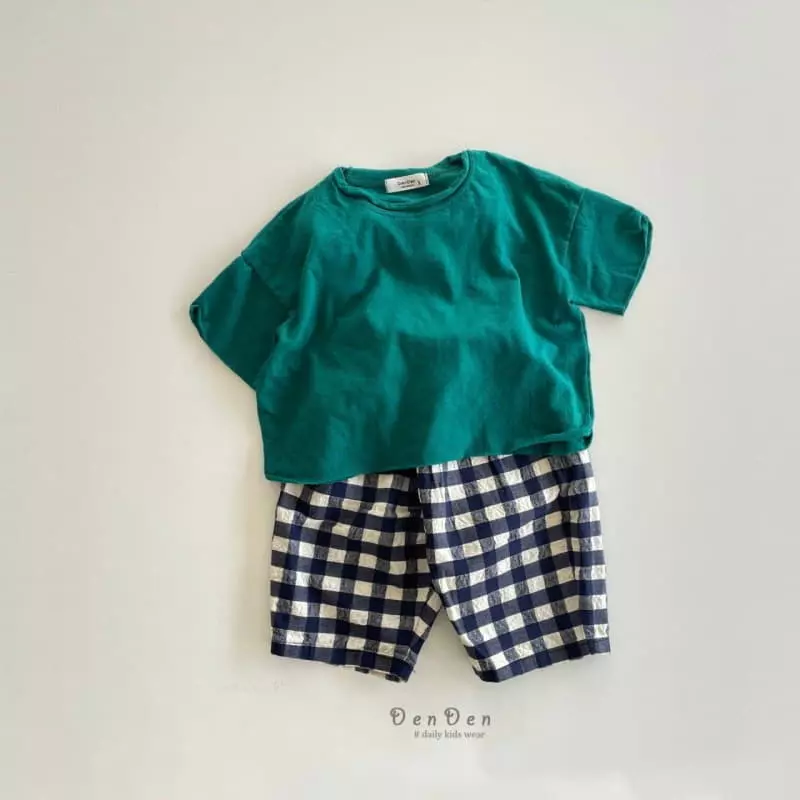 Denden - Korean Children Fashion - #prettylittlegirls - Pintuck Check Pants - 6