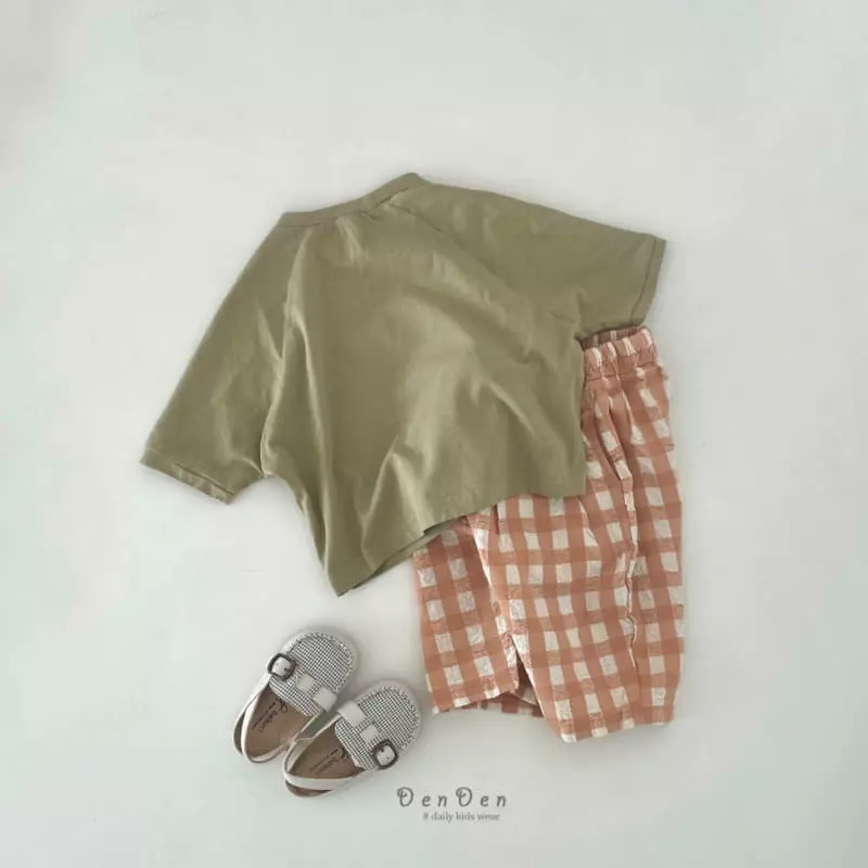 Denden - Korean Children Fashion - #todddlerfashion - Pintuck Check Pants - 7