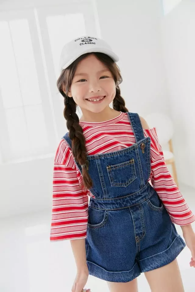 Dore Dore - Korean Children Fashion - #Kfashion4kids - Pappy Slit Stripes Tee - 9
