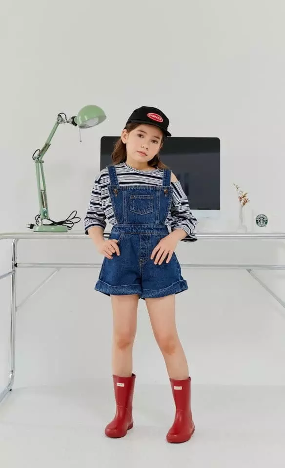 Dore Dore - Korean Children Fashion - #Kfashion4kids - Choco Dungarees Shorts - 3