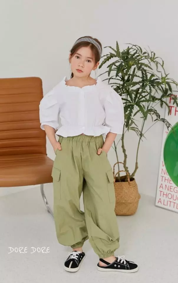 Dore Dore - Korean Children Fashion - #childrensboutique - Square Frill Blouse