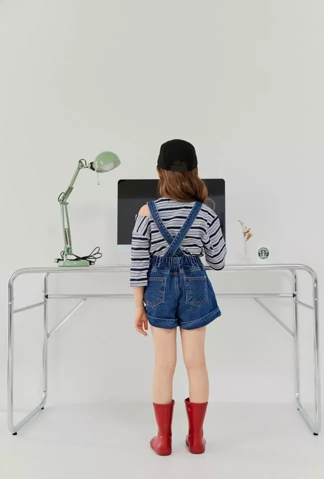 Dore Dore - Korean Children Fashion - #Kfashion4kids - Choco Dungarees Shorts - 4