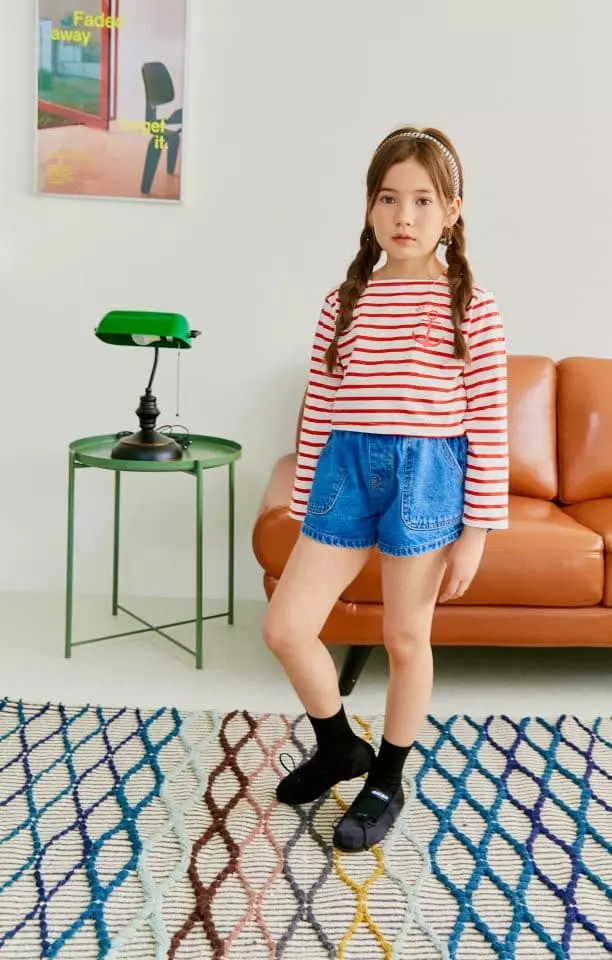 Dore Dore - Korean Children Fashion - #minifashionista - Marine Crop Tee - 4