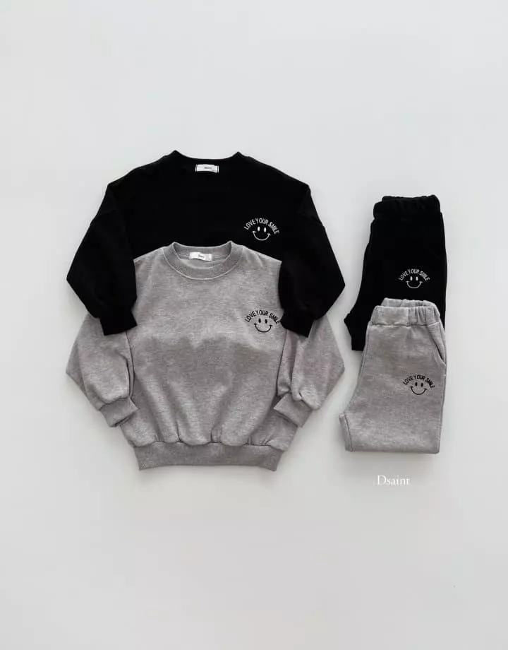 Dsaint - Korean Children Fashion - #Kfashion4kids - Love Smile Top Bottom Set - 10