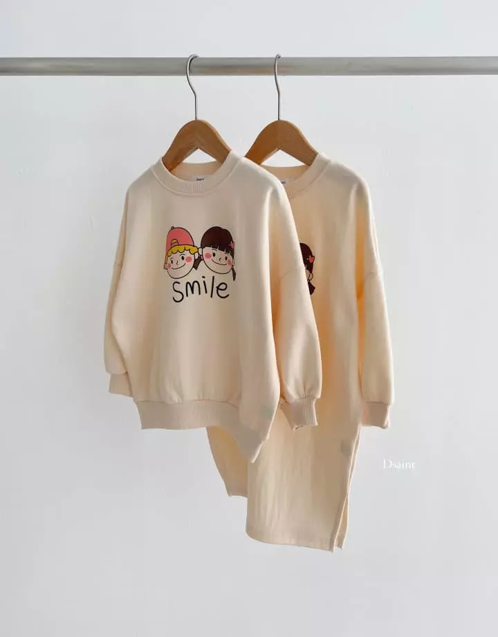 Dsaint - Korean Children Fashion - #Kfashion4kids - Smile One-piece Sweatshirt - 6