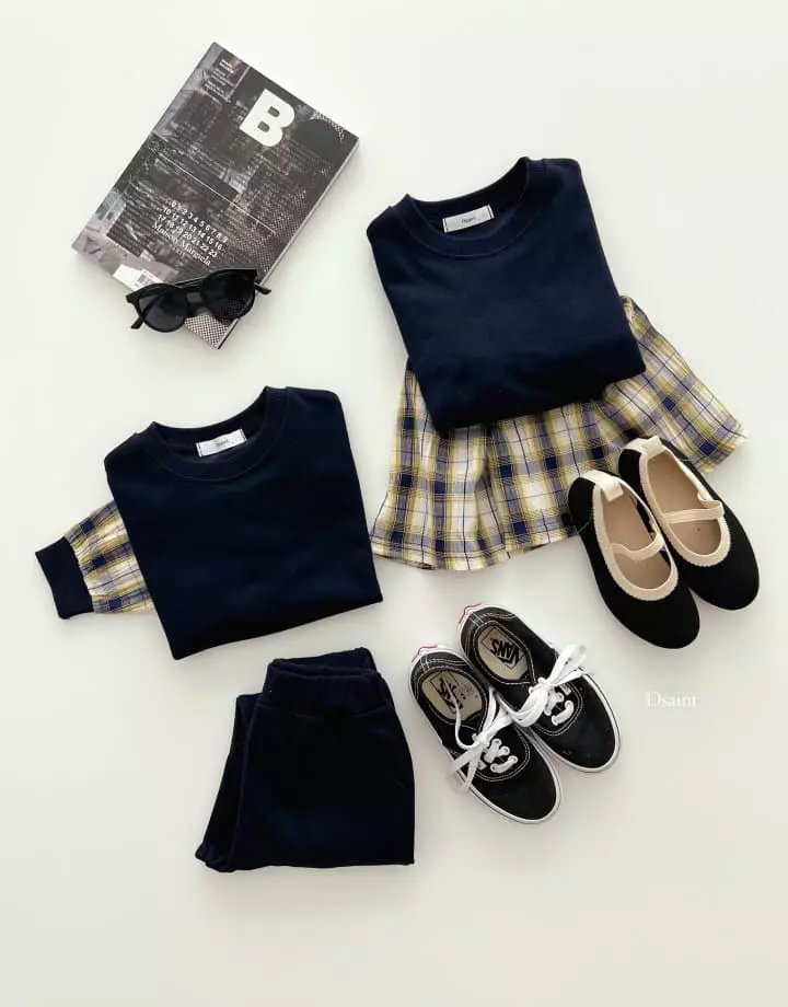 Dsaint - Korean Children Fashion - #childofig - Our 2 Check One-piece - 8
